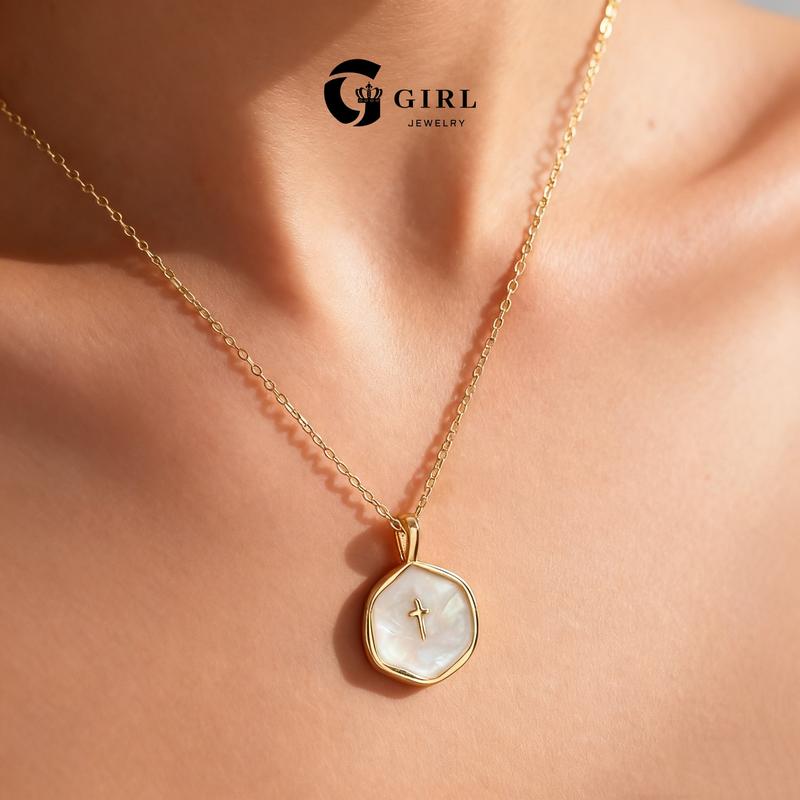 GGIRL 18K Gold PlatedCross Necklace for Women Dainty Simple Cross Pendant  Elegant Hypoallergenic Brass Jewelry Party Daily Wear   Fashion Jewelry Gift for Holiday Haul Christmas Birthdays Anniversaries