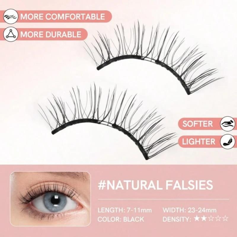 [Soft Magnetic] Magnetic Eyelash Case - Reusable Soft Magnetic Eyelashes, No Glue Or Eyeliner Needed, Waterproof, Lightweight And Natural, 10-12 Mm, Includes Pouch And Brush, Magnetic Eyelashes Are Reusable!