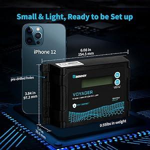 Renogy Voyager 20A 12V/24V PWM Waterproof Solar Charge Controller w/ LCD Display for AGM, Gel, Flooded and Lithium Battery, Used in RVs, Trailers, Boats, Yachts, Voyager 20A