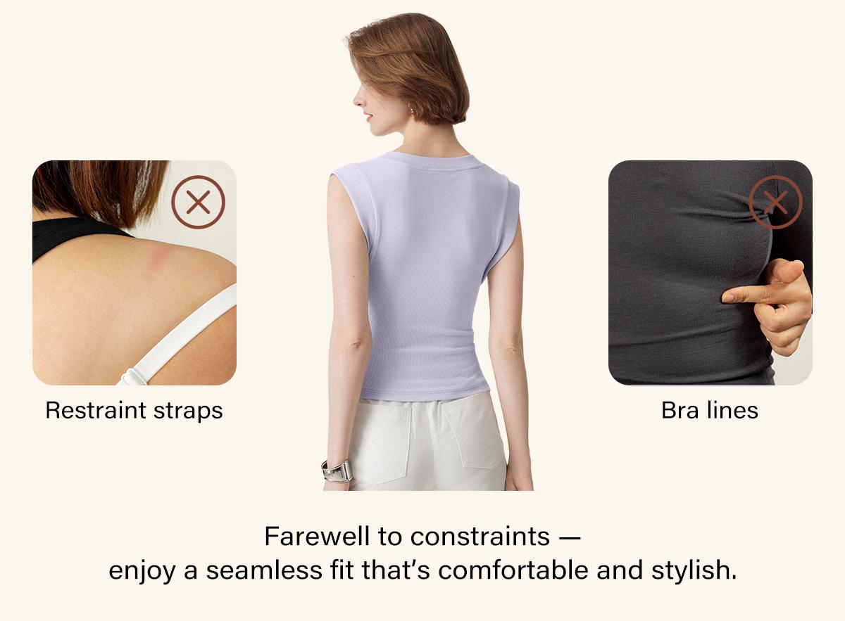 OGL Stretch Cotton V-neck Side Ruched Muscle Brami Top