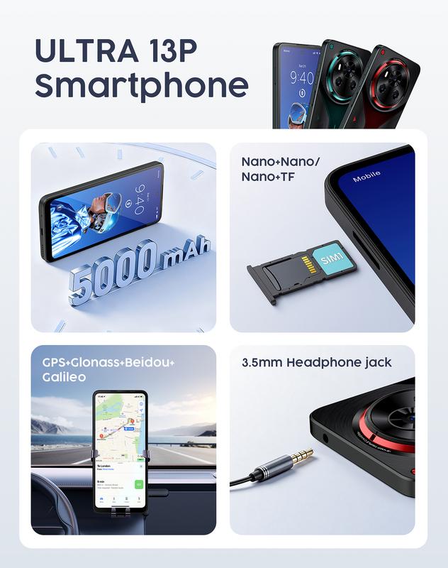 The Most Affordable Smartphone: INVENS Ultra 13P 6.79" HD+ smartphone, dual SIM dual standby,  5000mAh Battery Android 15 with 16+128+TF 1TB, 16MP+64MP high-definition dual cameras, Facial Recognition + Fingerprint Unlock,Bluetooth: 5.0