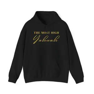 YAHU'AH | YAHU'SHA Embroidered Cotton Blend Hoodie - Heavyweight Fleece Pullover Sweatshirt, Unisex Streetwear