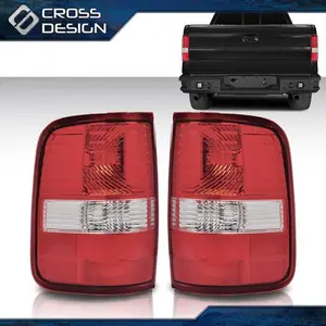 CROSSDESIGN Tail Light Set Fits 2004-2006 Ford F150 Driver and Passenger Side Lens Housing