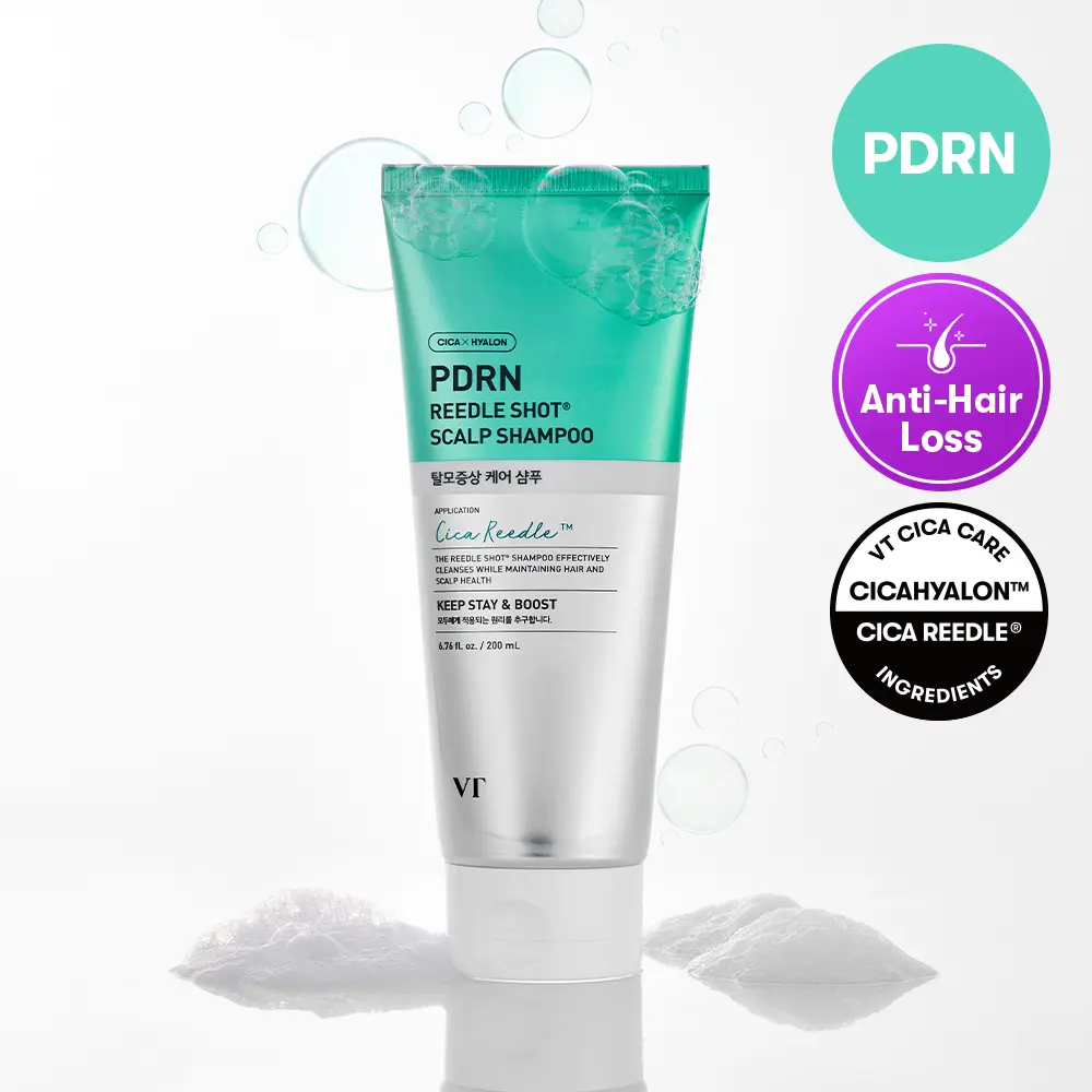 [VT COSMETICS] PDRN Reedle Shot Scalp Shampoo 200g with OG Microneedling Reedle Shot & Vegan PDRN | Hair Thickening, Fuller-Looking Hair, Anti-Dandruff, Scalp Health & Daily Scalp Care | Irritated Scalp, Roots | Korean Haircare