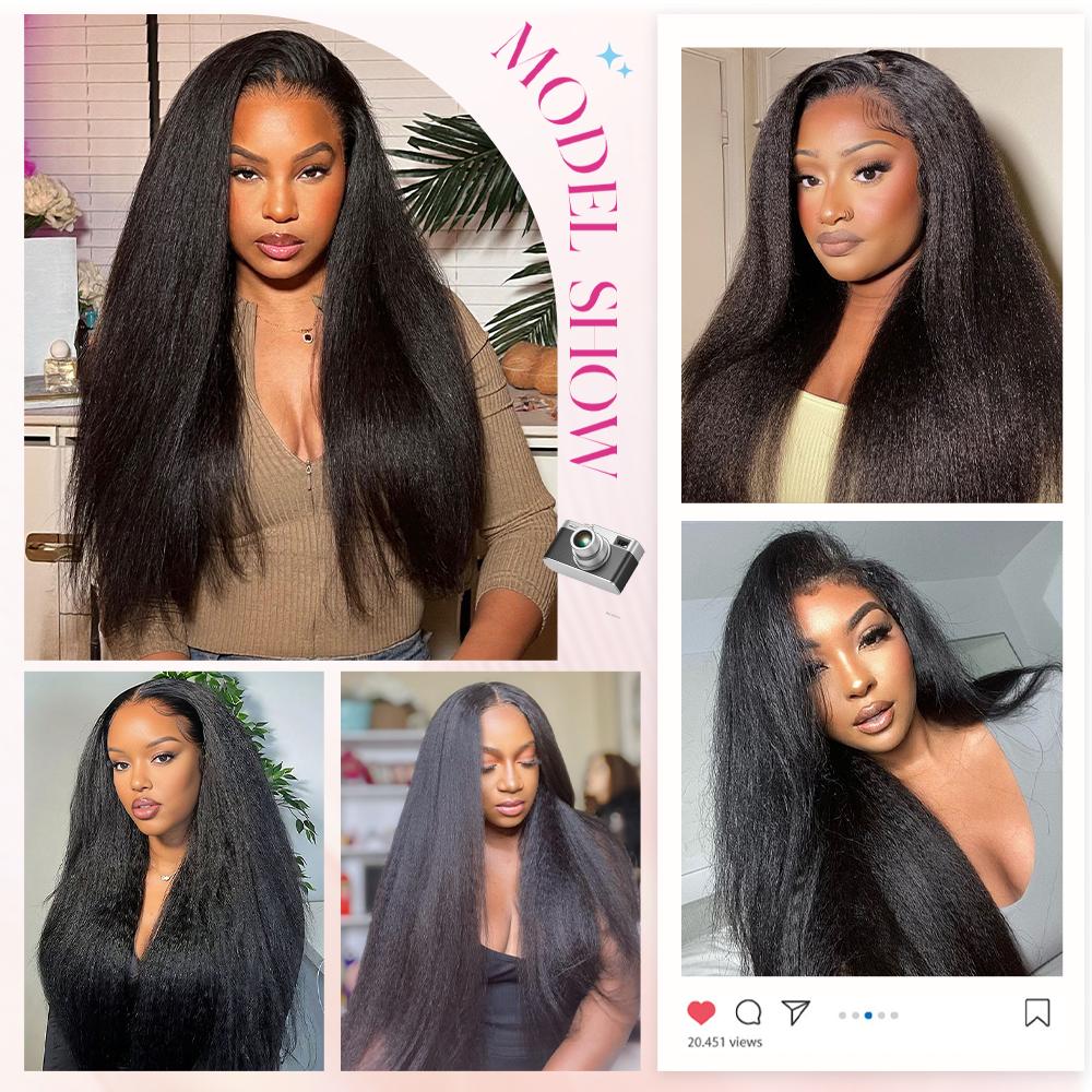 AuvzyHair 24inch V Part Wig Body Wave Glueless Clip In Extensions Thin Part Long Wavy Black Half Wig for Women Synthetic Hair No Leave Out V Part Wigs Beginner Friendly AuvzyHair 24inch V Part Wig Body Wave Glueless Clip In Extensions Thin Part Long Wavy Black Half Wig for Women Synthetic Hair No Leave Out V Part Wigs Beginner Friendly