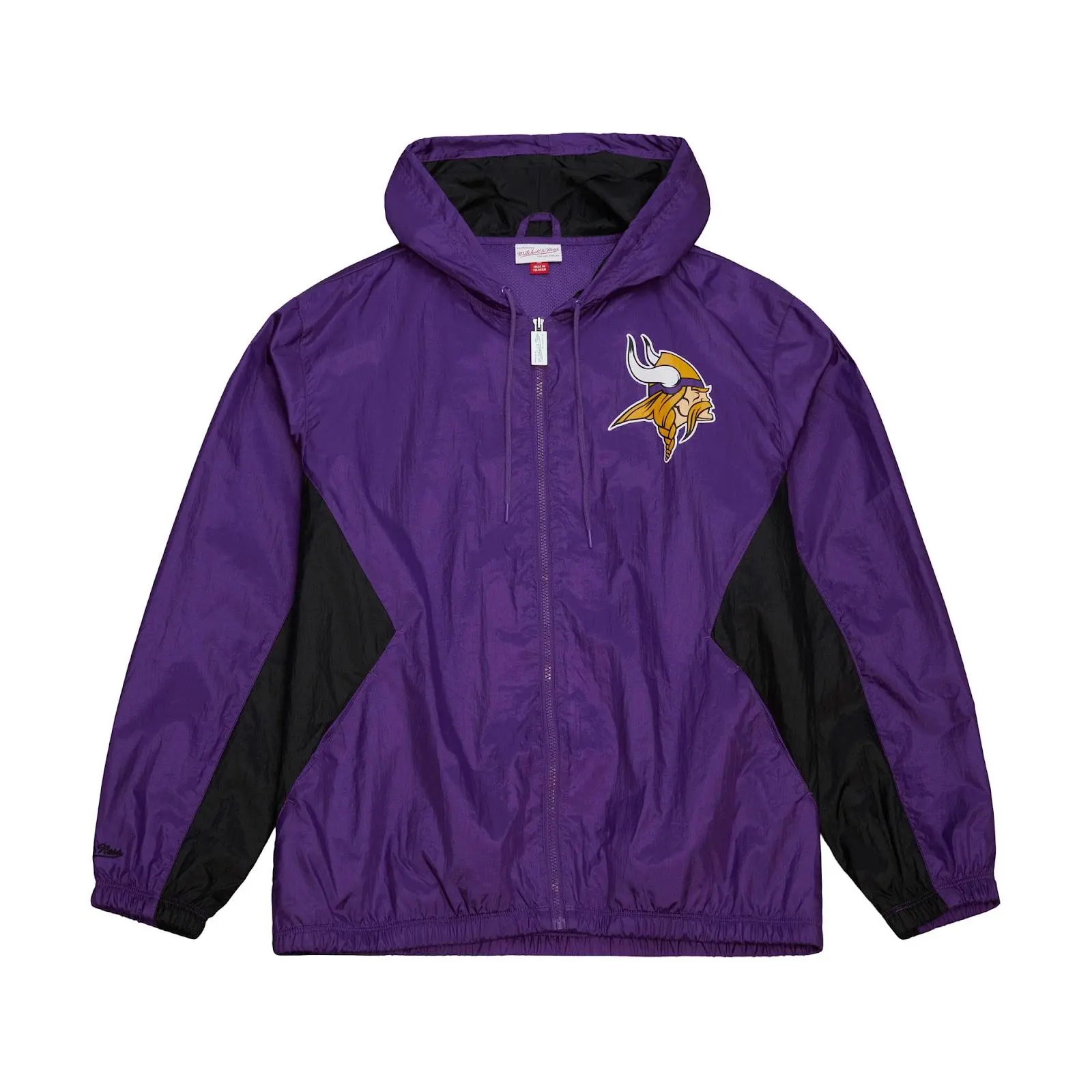 Mitchell & Ness Men's Minnesota Vikings Purple Playmaker Full-Zip Windbreaker Jacket, Menswear Outerwear Coats, Casual Shell Layer