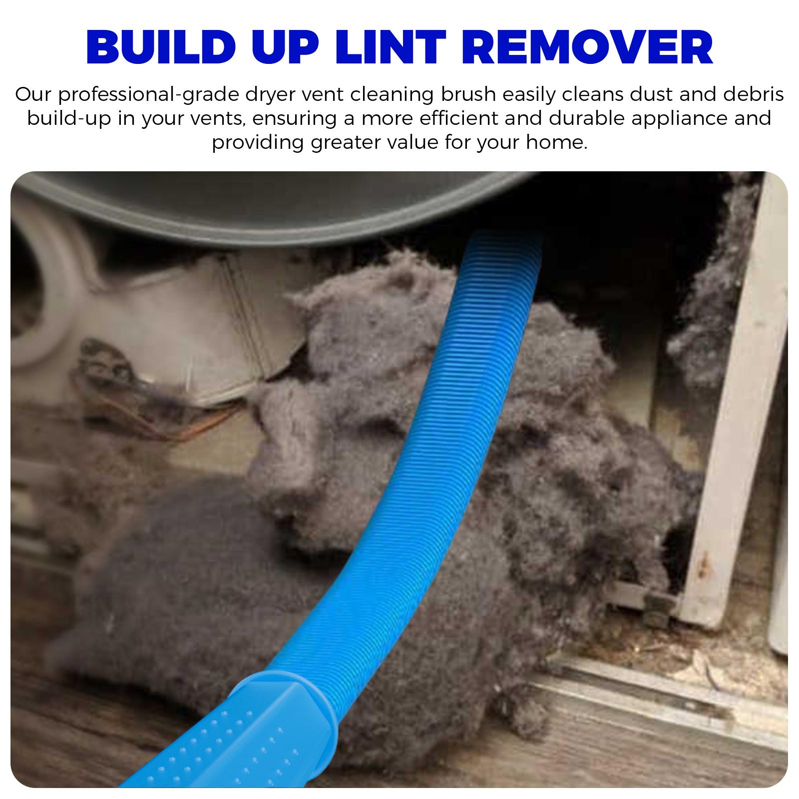Dryer Vent Cleaner Kit 2 Pieces Compatible with Most Vacuum Cleaners Lint Brush & Hose Attachment with Stretch Universal Connector Quick Lint Remover for Deep Cleaning Machine