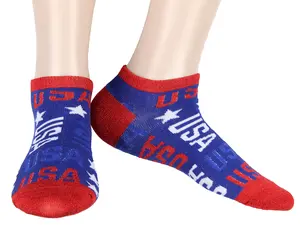 USA Fourth Of July Freedom Red White Blue America Unisex Ankle Crew Socks