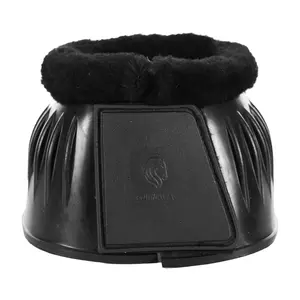 E19010 Equinavia Double Lock Fleece Top Rubber Bell Boots- Black