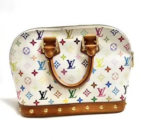 Pre-owned Louis Vuitton canvas Top Handle Bags lv alma white color