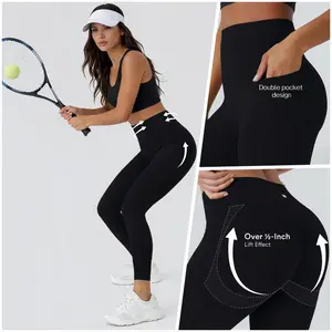 Women's Yoga Leggings Seamless Workout High Waist Butt Liftings Athletic Exercise Yoga Leggings For Women