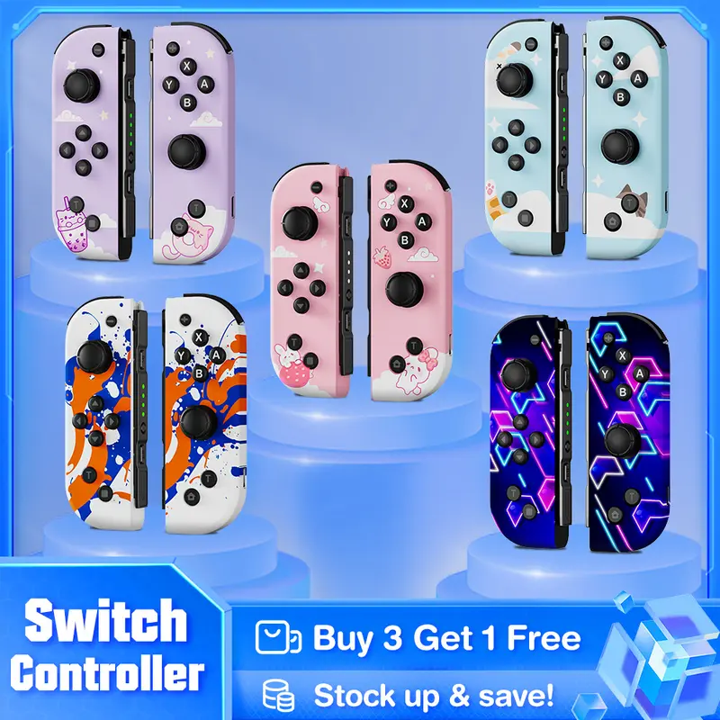 Light Up Joycon Compatible with Switch/Lite/OLED, Game Pad for