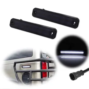 2pcs For 2003 2004 2005 2006 2007 2008 2009 Hummer H2 Smoked Rear White LED Side Marker Signal lamps Lights,Replace OEM 25952319