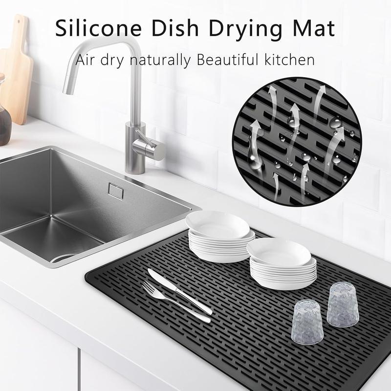 【TikTok Top Seller】Heat Resistant Silicone Stove Cover Mat & Utensils Non-slip Protector 2026 Kitchen Gadgets Mother's Day Gifts Black Tableware Coasters Lightweight Waterproof Halloween