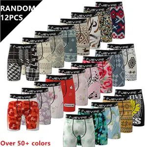 JEVPE Men's Breathable Underwear,No Riding Up Boxer Briefs with Comfort Flexible Waistband,Multipack