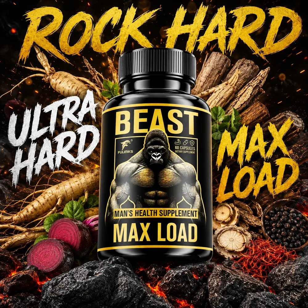 Max Load Capsules, Men's Health Supplement, With Ashwagandha, L-Arginine, Tongkat Ali, Fenugreek, Panax Ginseng, Maca Root Extract, Support Energy & Vitality, Premium Formula, Day & Night Support Overall Male Health, Best Choice, Packaging May Vary