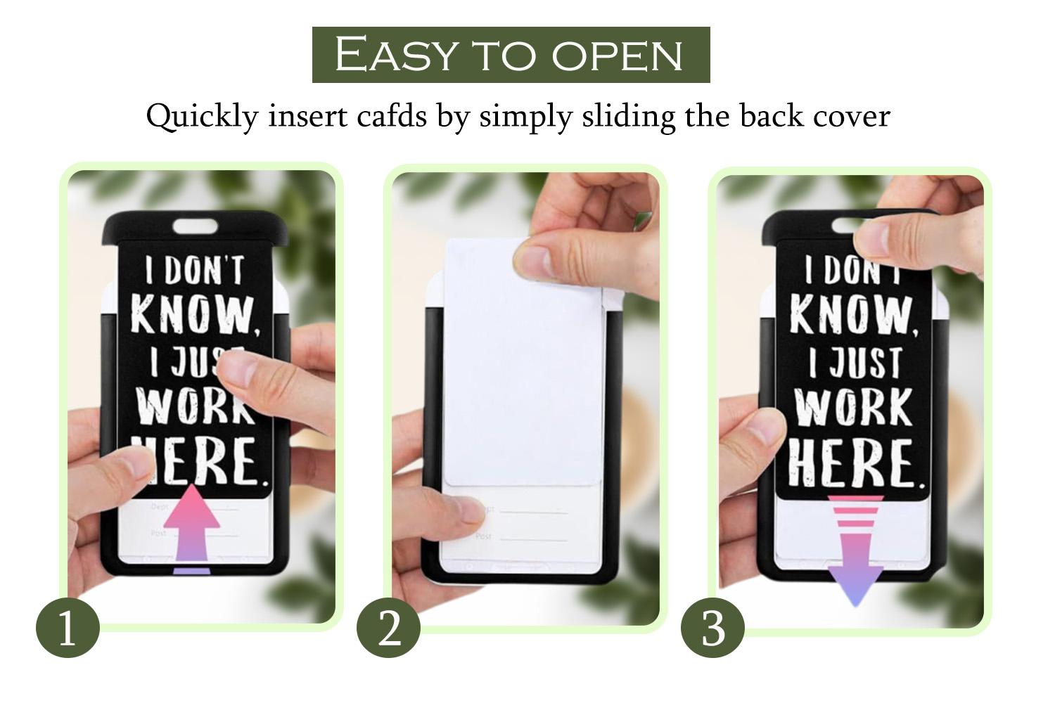 ID Name Tag Badge Holder with Retractable Reel, Heavy Duty Badge Clip with 360° Rotatable Carabiner, Retractable Keychain, Removable Cardholder for Daily Office, Work and Student Use