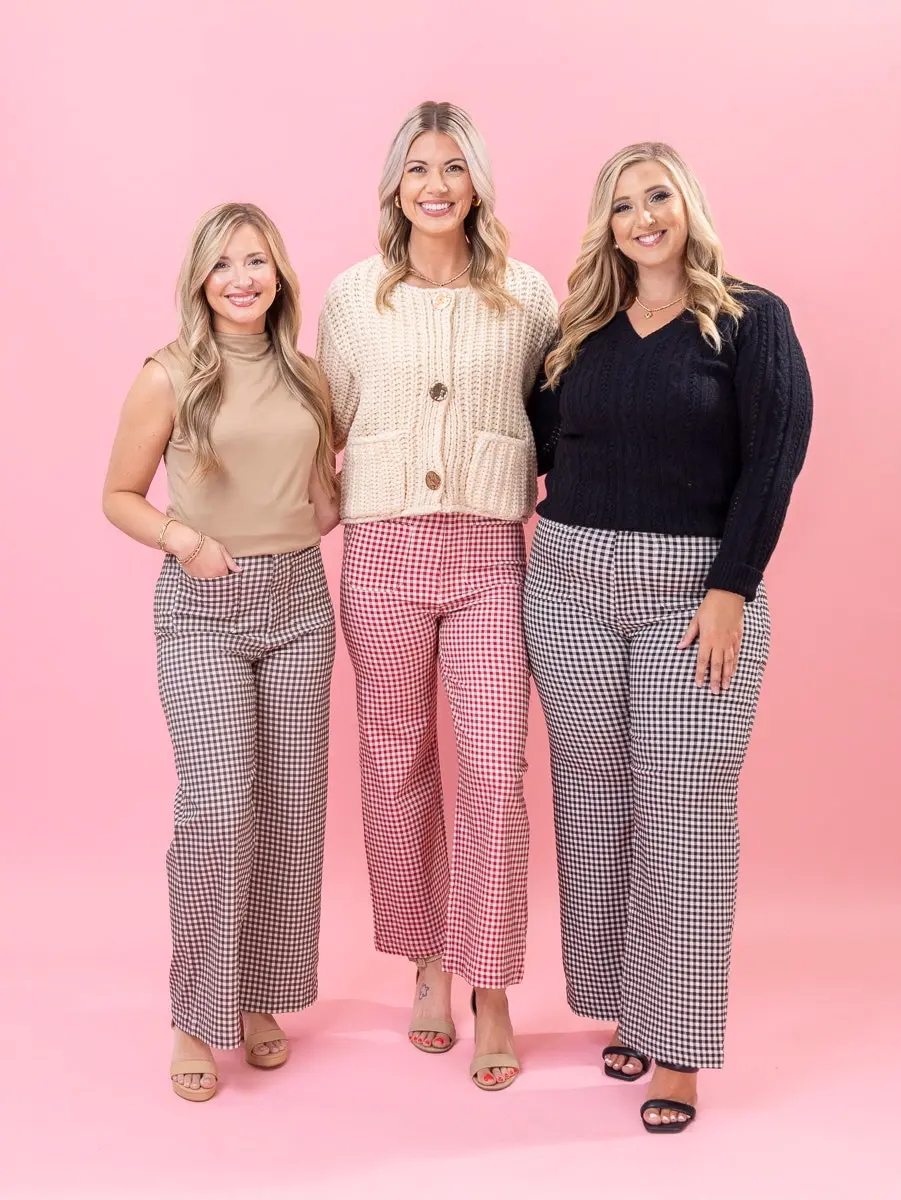 Gingham Wide Leg by DD Design | S-3XL