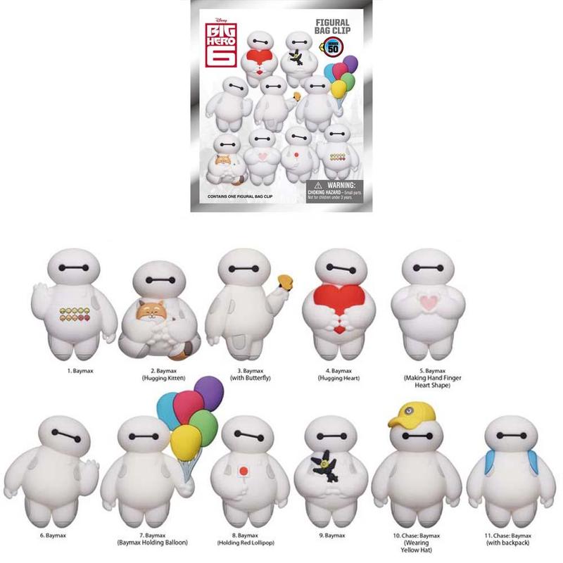 Disney Big Hero Officially licensed Keychain Blind Bag 1PC PVC 3D Form Figurine Bag Clip Charms Anime Movie Figure Collector Keyring Backpack Decor Blind Box Baymax