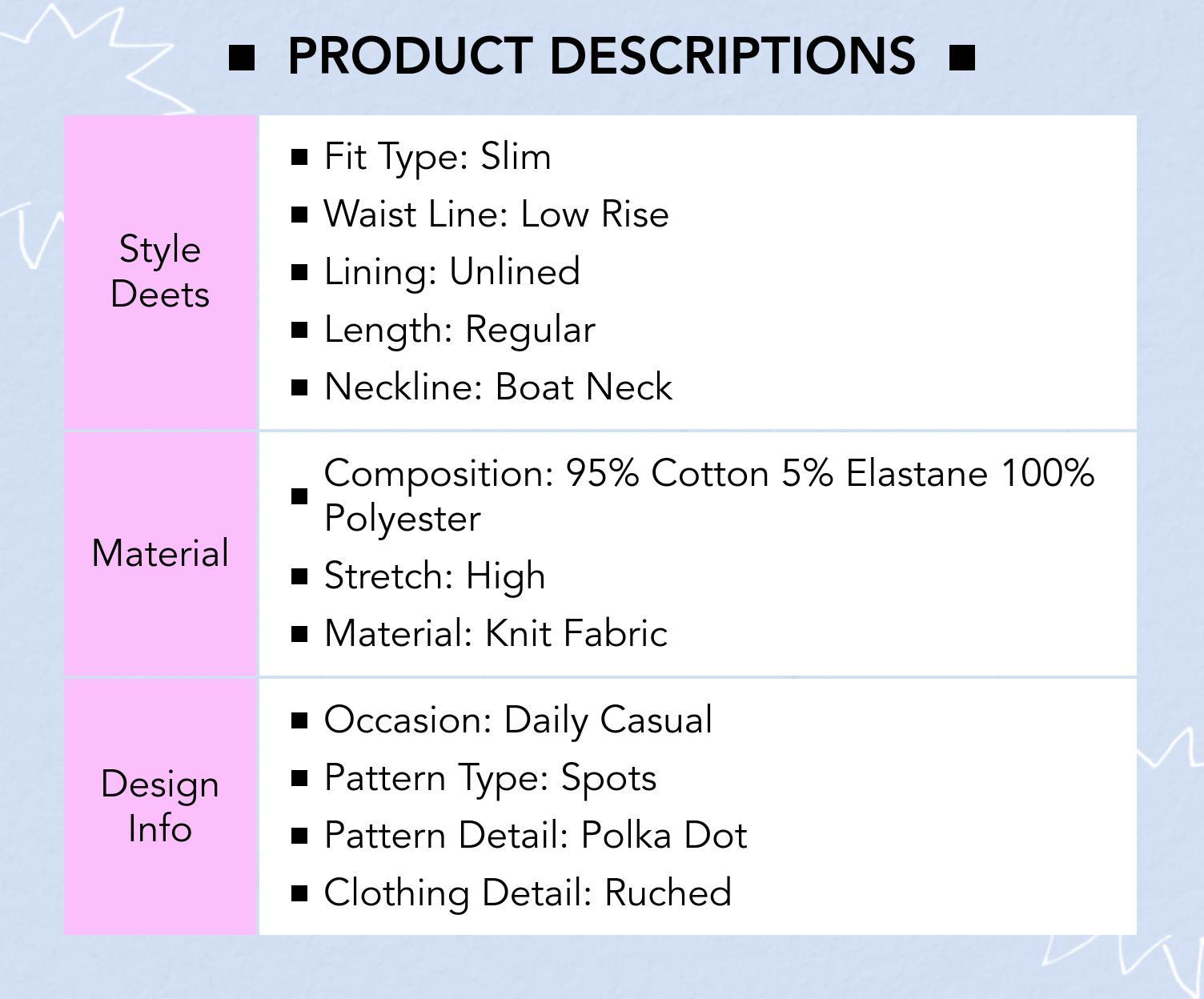 Cider Cotton-Blend Polka Dot Boat Neck Tee & Mini Skort Set, Stretchy Cotton Blend, Ruching Detail, Summer Casual Outfit for Beach & Street Style