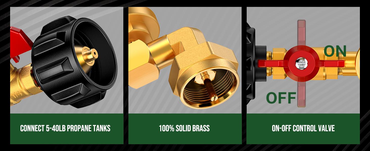 [Holiday Exclusive] Upgrade Your Plumbing with the Alloxity 90-Degree Elbow Adapter with Valve and Gauge, Includes Teflon Tape for Easy Installation