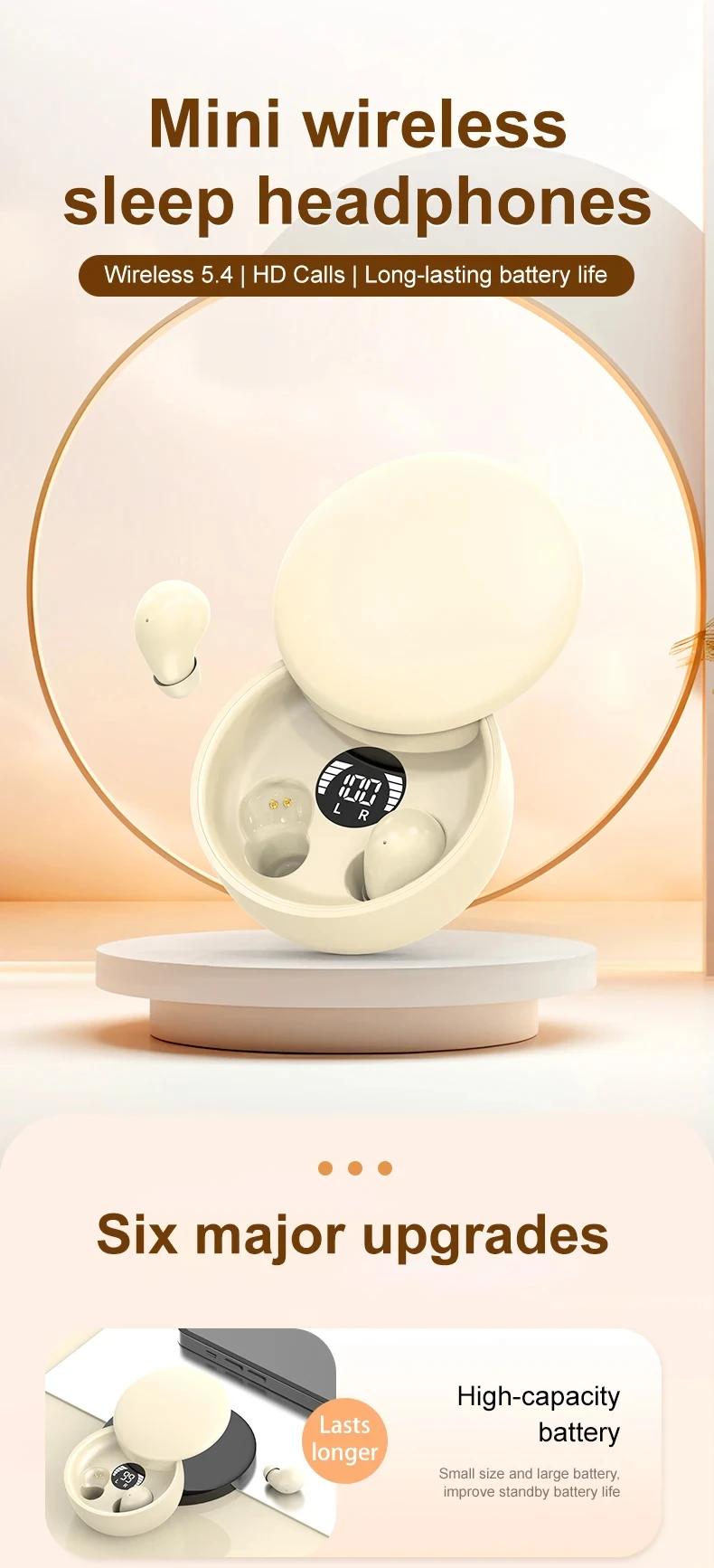 Mini Invisible Headphones Bluetooth 5.4 True Wireless In-Ear Earphones sport Audio Earbud  bluetooth wireless headphones noise cancelling headphones gamingheadset mini audi fono s