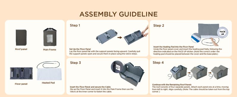 Bedsure Clawsable Heated Indoor Outdoor Cat House - Cozy Insulated Waterproof Shelter with Raised Base, Waterproof Stray Cat Shelter, Winter Warm Pet Hideout, for Feral Barn Cats and Kittens,