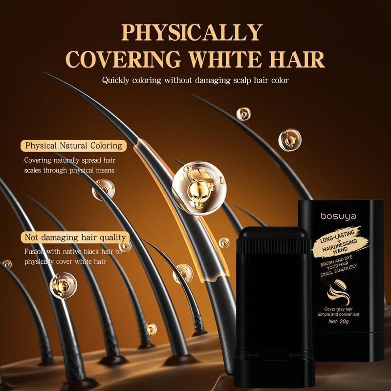 Safe and Convenient Comb Hair Dye Stick, White Hair Cover Stick, 2-in-1 Convenient Instant Dyeing, Waterproof and Sweat Proof, Quick Root Dressing Safe and Convenient Comb Hair Dye Stick, White Hair Cover Stick, 2-in-1 Convenient Instant Dyeing, Waterproof and Sweat Proof, Quick Root Dressing