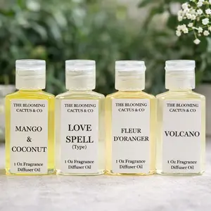 4 Car Diffuser Refill Oil 1 oz Long Lasting Fragrance Phthalate Free Made in USA Compact Stylish Design Smooth