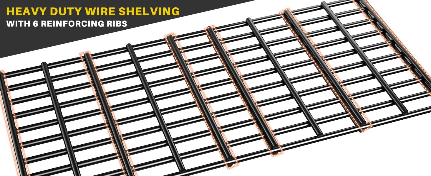 Raybee Furniture 4/5-Layer Heavy Duty 2240LBS-2550LBS Garage Storage Shelves, Adjustable Metal Shelving for Garage,Basement,Pantry Raybee Furniture 4/5-Layer Heavy Duty 2240LBS-2550LBS Garage Storage Shelves, Adjustable Metal Shelving for Garage,Basement,Pantry