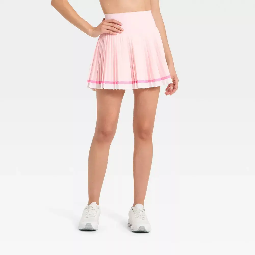 Women's Woven High-Rise Pleated Skort - All In Motion, Spandex, Athletic Wear