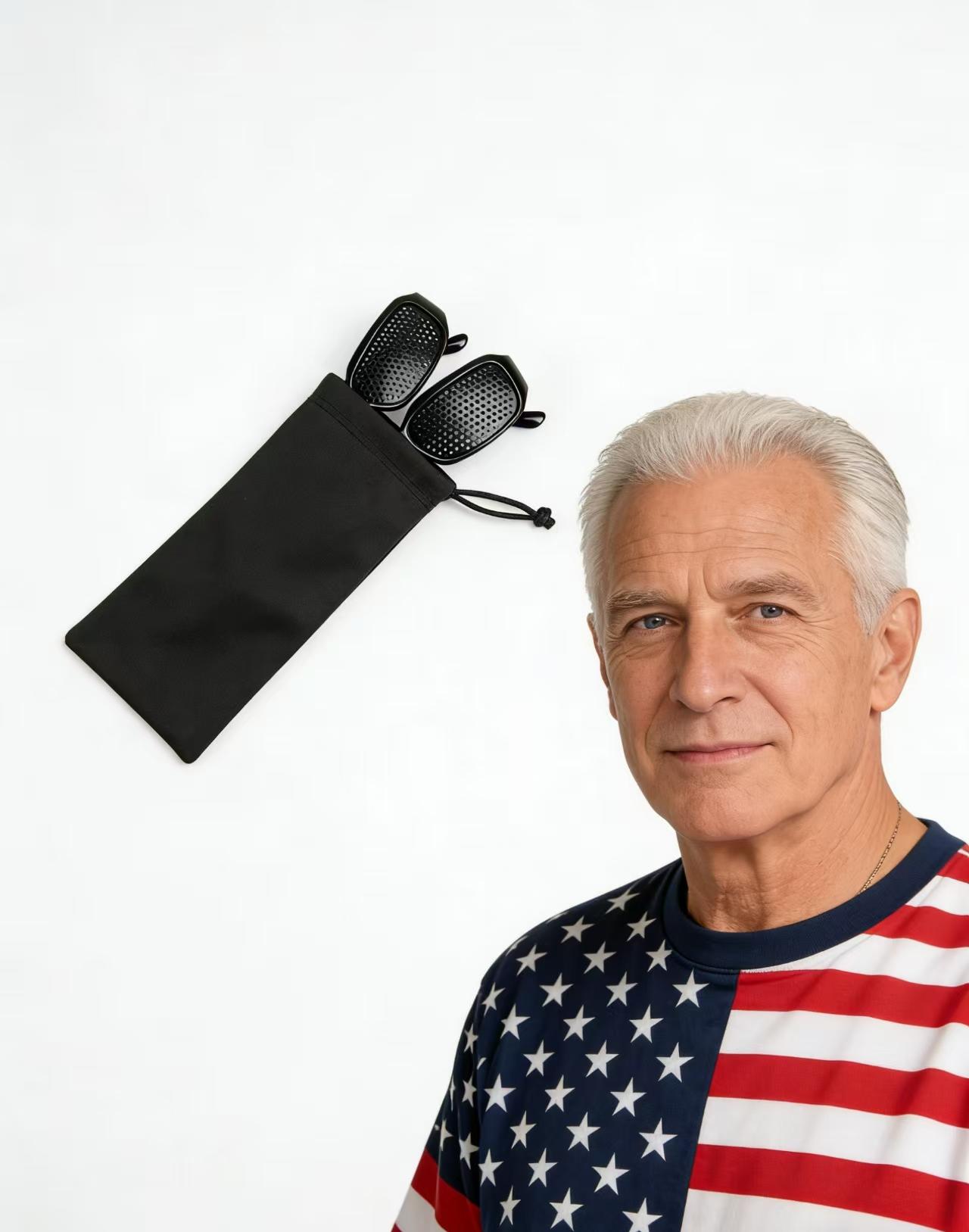 Pinhole Vision Correction Glasses for Men and Women - Clear Vision Guaranteed Modern Bifocals Eyeglass Sunglasses Unisex UV400