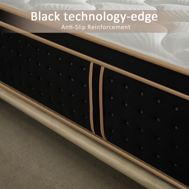 [ZYLUMI]  Hybrid Mattress in a Box, 10/12/14 Inch, Twin/Full/Queen/King, Gel Memory Foam & Zoned Support Springs, Pressure Relief, Breathable Fabric, Motion Isolation, CertiPUR-US & OEKO-TEX