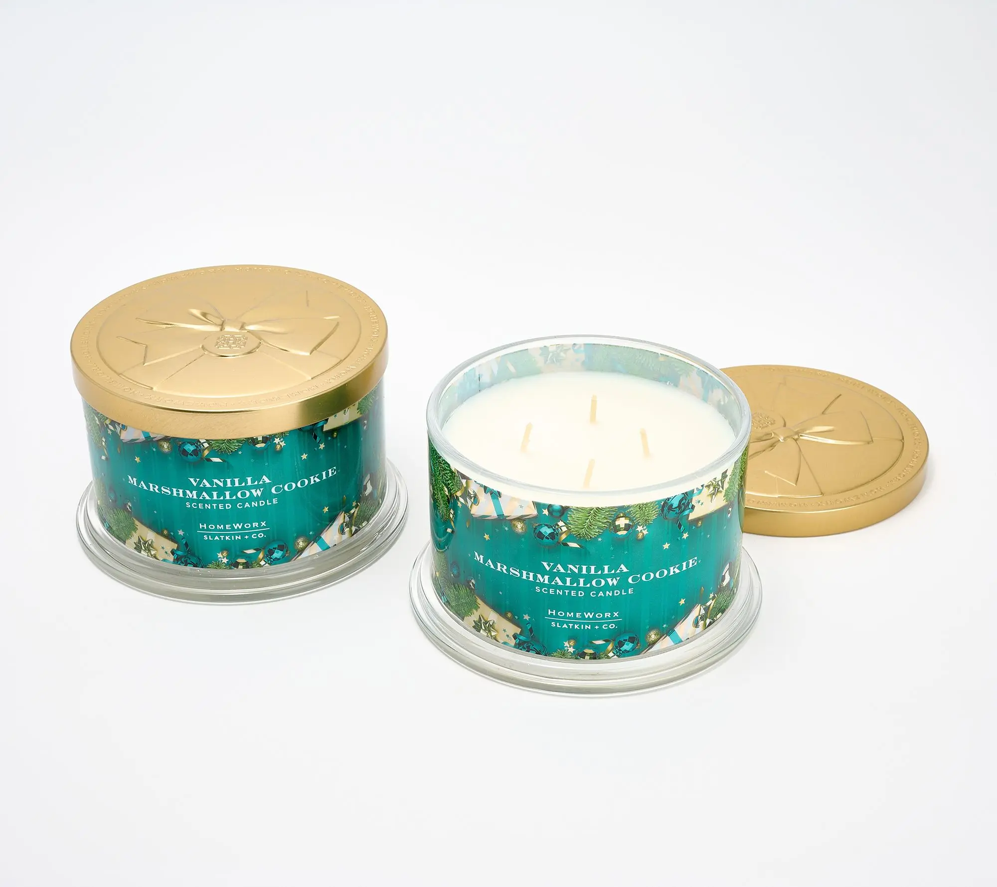 HomeWorx by Slatkin + Co. S/2 18oz Fa La La La Candles