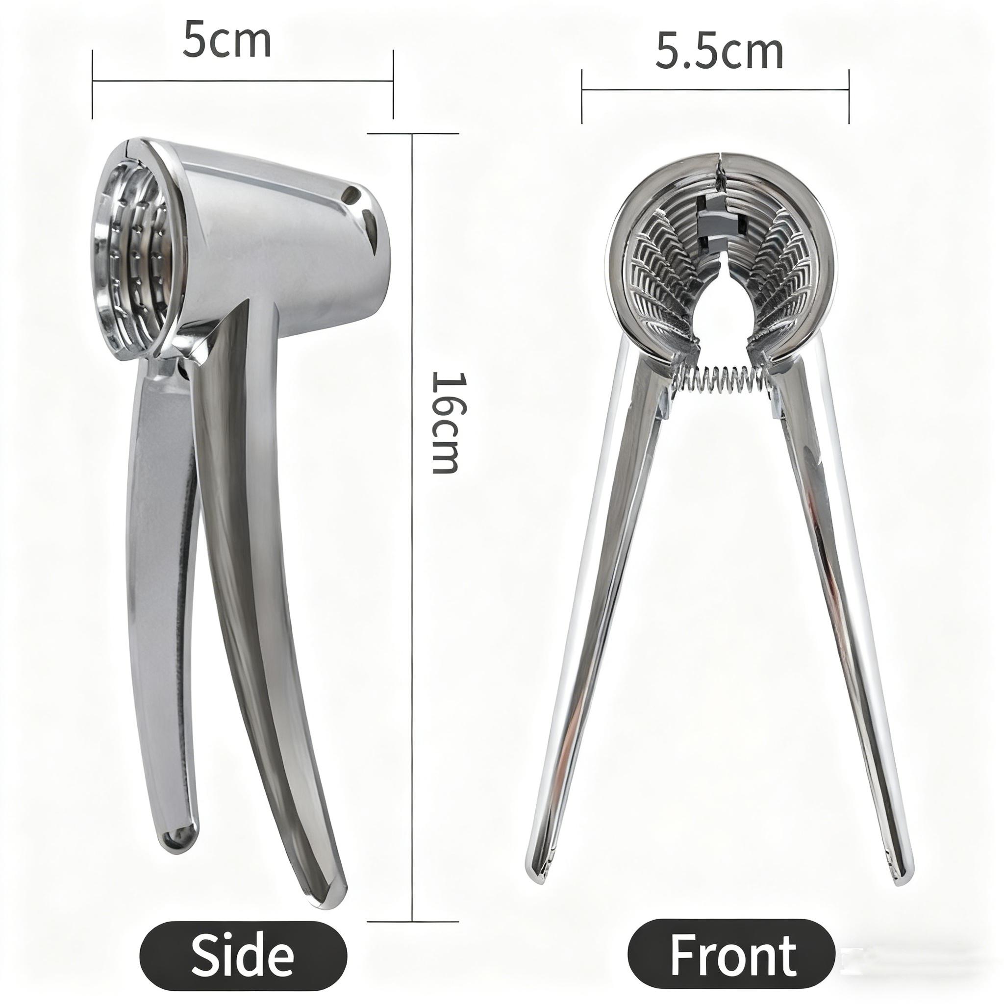 Multifunctional Walnut Cracker with Handle for Home Use Durable Aluminum Alloy Easy Labor-saving Nut Sheller for Walnuts & Pine Nuts