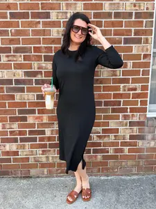 Black long sleeved dress