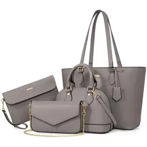 4PCS Women Fashion Handbags Purses Wallet Tote Shoulder Bags Casual Crossbody Bags, Best Gift for Ladies Girls TikTokShopBacktoSchoolGift