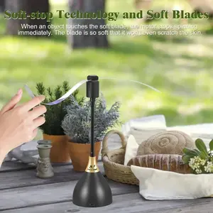 BBB Table Fly Fan – USB Rechargeable Outdoor Food Protection Fan for BBQ, Picnic & Catering (2-Pack)