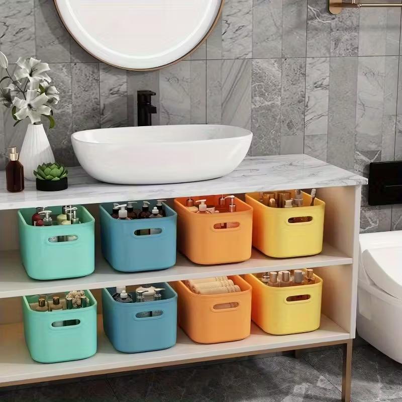 6-Pack Stackable Storage Bins with Lids Waterproof for Office Bathroom & Snacks Organize Your Space Efficiently