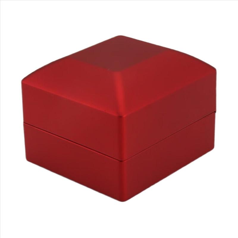 Rings Display Box Storage Soft Velvet Tray Case Holder Stand Display Storage Box Show Jewelry Organiser LED Light Ring Box Red