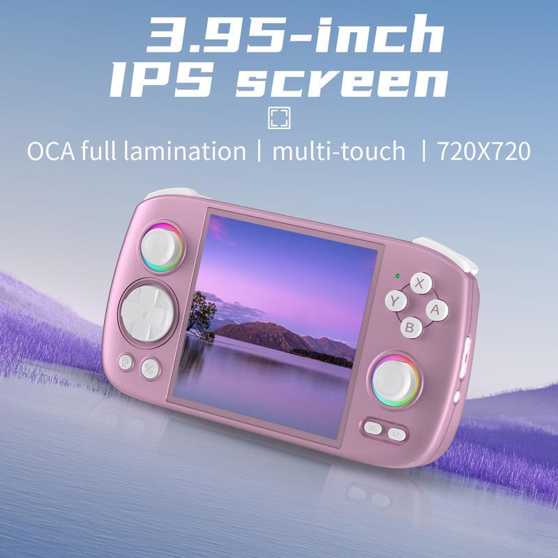 Anbernic RG Cube Game Console【Buy 1 Get 1 Card Reader+1 Fancy Case+1 Screen Protector+1 Type-C Cable】Android 13 3.95-inch IPS Touch Screen 720*720 Unisoc T820 Processor Quad-core Mali-G57 5G WiFi Bluetooth Output Ready to Play Gift Package