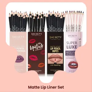12Pcs Matte Lip Liner Set  Long Lasting Tinted Lip Stain, Easy Coloring Nude Lip Liner for Women, All Occasion Makeup Valentine's Day Gift