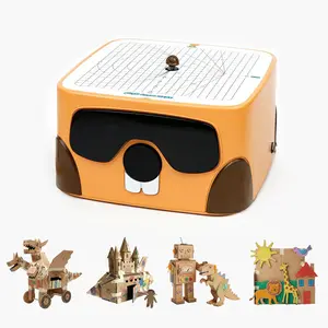 BeaverBot Cutter Cardboard Tools for Kids, Safe DIY Cardboard Construction Tool Kit, STEM + STEAM Educational Toy for Boys and Girls Ages 3+, Perfect for Family, Friends, Creativity Projects 3D Models,