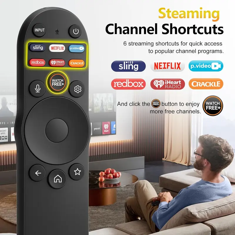 Voice Remote Control for Vizio-Smart-TV-Remote-Replacement XRT270 for Vizio FHD 4K Quantum D/P/M/V-Series Smart TV,infrared remote control XRT136 XRT140 Smart TV