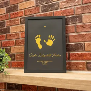 GOLDEN Baby Hand & Footprint Keepsake Kit – The Perfect Newborn Gift