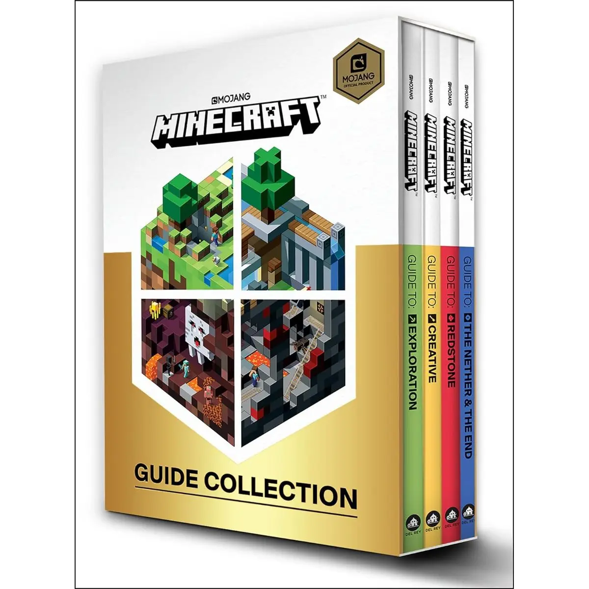 Minecraft: Guide Collection 4-Book Boxed Set (2018 Edition): Exploration; Creative; Redstone; The Nether & the End Paperback – Box set, October 16, 2018