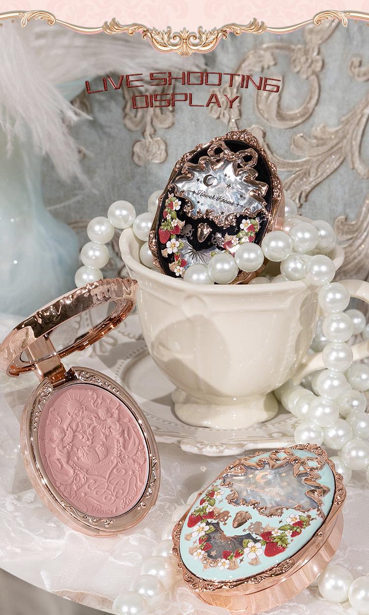 Flower Knows Strawberry Rococo Collection Embossed Blush, powder, high pigment, longlasting, smooth, dealsforyoudays