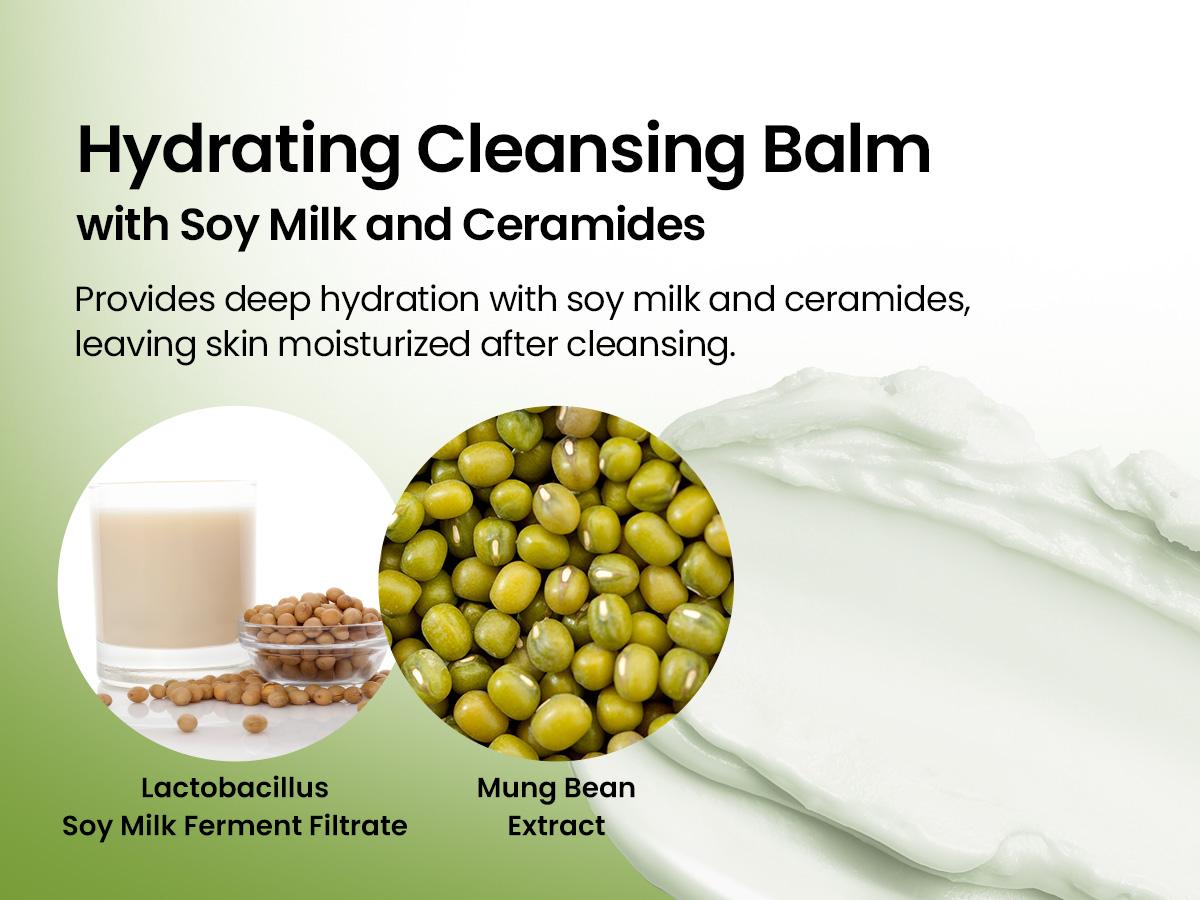 [beplain Official] Mung Bean Pore Cleansing Milk Balm 100ml | Hybrid Balm-to-Milk Cleanser for Deep Pore Cleansing Facial Skin Repair Facial Wash
