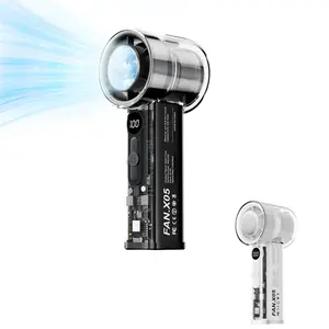 Portable Handheld Turbo Fan with Ice Cooling Plate, Personal Hand Held Mini Travel Fan 14000RPM Adjustable Speed 1-100, Portable Pocket AC Fans Rechargeable Digital Display, Gifts for Women Men Beach