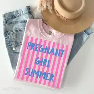 Comfort Colors Summer Pregnancy Announcement T-Shirt, First Baby T-Shirt, Pregnant Baby Reveal Tee, Mothers Day Gift, Going To Have A Baby